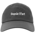 thumbnail image 1 of Embroidered Oopsie I Fart, Funny Saying, Adjustable Baseball Cap-EM-0051-Gray, 1 of 2