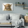 thumbnail image 2 of Stupell Industries Curly Hair Highland Cow Baby Cattle Portrait Canvas Wall Art, 30 x 40, Design by George Dyachenko, 2 of 6