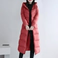 thumbnail image 2 of Christmas Clearance! ZVNAΖH Long Puffer Coat for Women Plus Size Quilted Jacket Winter Thick Jacket Warm Overcoat Zip Up Cardigan Jacket, 2 of 5