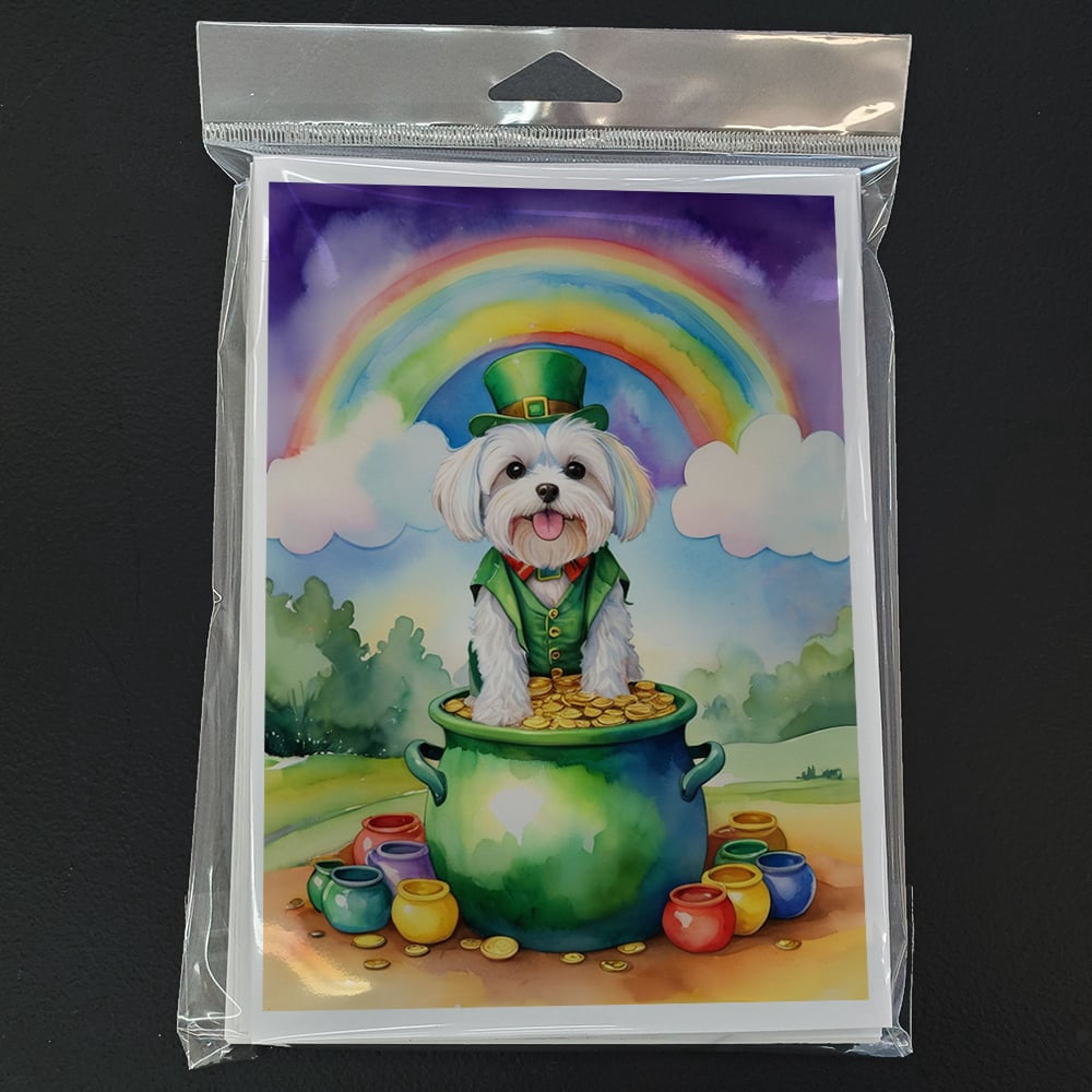 Maltese St Patrick's Day Greeting Cards Pack of 8 7 in x 5 in