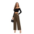 thumbnail image 2 of Pantalones anchos FUNYYZO Pantalones de negocios de cintura alta para mujer, 2 of 6