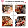 thumbnail image 5 of APSVO S925 Sterling Silver Plated Cross Necklaces for Women Cross Pendant Chain Catholic Religious Christian First Communion Birthday Easter Basket Stuffers Jewelry Gifts Adults Age Ideas, 5 of 5