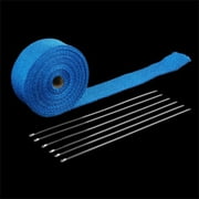 Tape+6 Exhaust Header Fiberglass Heat Wrap Ties Kit Durable Fiberglass