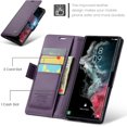 thumbnail image 4 of Pioe-pour Samsung Galaxy S22 Ultra Étui Portefeuille avec Porte-Cartes, Support RFID Blocage Fermeture Magnétique Antichoc Étui Protecteur en Cuir PU pour Samsung S22 Ultra Étui Portefeuille - Violet, 4 of 4
