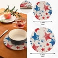 thumbnail image 3 of Blue Red Stars Trivet Mats Pot Holders Cotton Woven Non-Slip Heat Resistant for Hot Pots Pans Pats for Cooking Baking Set of 2, 3 of 7