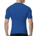 thumbnail image 6 of GZWYHT Mens T-Shirts,Compression Shirt Men's Spring And Summer Solid Color Quick Drying Breathable Tights Sweat Basketball Training Sports Wear Fitness Top Tshirts Shirts,Workout Shirts Blue M, 6 of 6
