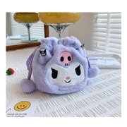 BICZNG Kuromi My Melody Plush Bag Cute Cartoon Shoulder Bag School Bag Cosplay Backpack For Children Girls Women
