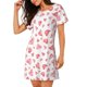 thumbnail image 2 of Fotbe Hearts Bata de Dormir para Mujer con Estampado, Camisón de Algodón de Manga Corta, Ropa de Dormir Casual, 2 of 6