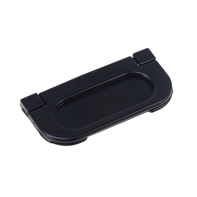 Shisuyan Flat Black Modern Door Knob Solid Two Holes Cabinet Handle Drawer Pulls for Home Kitchen