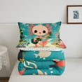 thumbnail image 4 of Erosebridal Cartoon Axolotl Bedding Sets with Comforter, Musical Guitar Duvet Insert, Polka Dots Reversible, 2pcs, 4 of 6