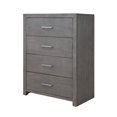 thumbnail image 2 of Benjara Wane Tall Dresser Chest with 4 Drawers, Metal Handles, Gray Wood Finish, 2 of 6