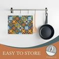 thumbnail image 3 of Mexican Tile Dish Drying Mat,Boho Tradicion Drying Rack Pad Countertop Dishes Ultra Absorbent Microfiber Kitchen Counter Mat for Coffee Countertop Decor 18x24 Inch, 3 of 7