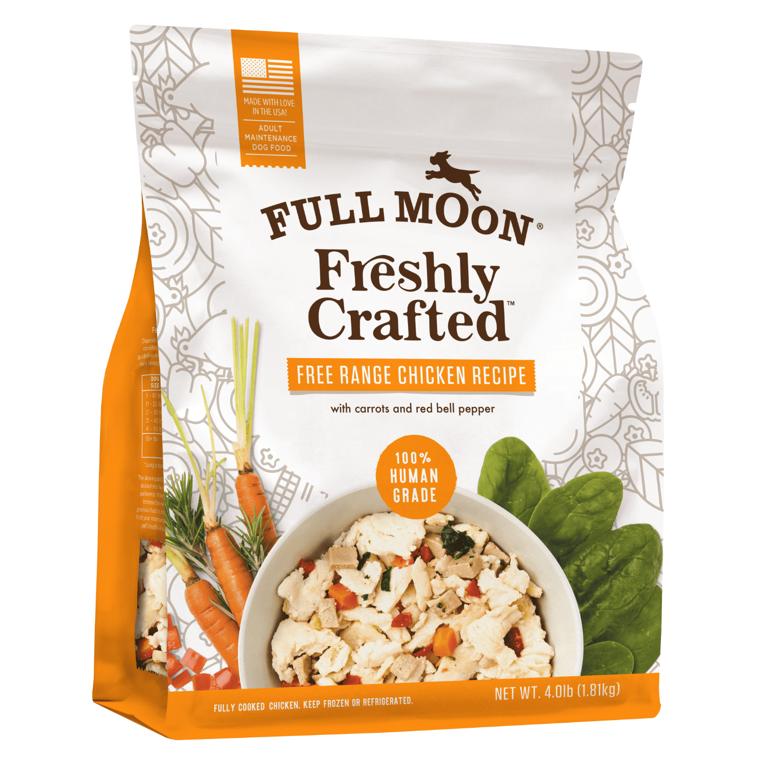 Full Moon Freshly Crafted Free Range Chicken Dog Food 64 oz