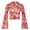 A-RD3685, variant on XIAONU Women's Floral Mesh Bell Sleeve Crop Top Slim Long Sleeve Crewneck Pullover Tops Sheer Retro Party Blouse