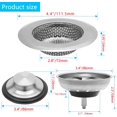 thumbnail image 2 of 3 Pcs Sink Stopper Strainer Garbage Disposal Plug, Anti-Clogging Kitchen Sink Drain Stopper Kit Fits Most Standard 3-1/2 Inch Kitchen Drains, 2 of 5