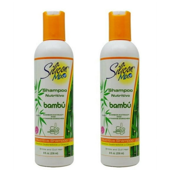 (Pack of 2) Silicon Mix Bamboo Bambu Shampoo 8 Fl. Oz. / 236 mL for Brittle and Dull Hair