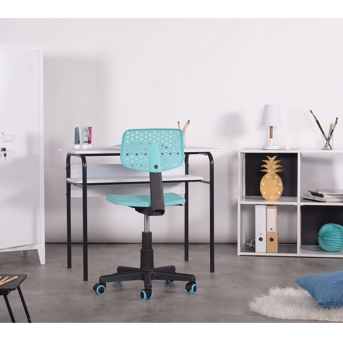 Private Jungle Plastic Children Student Chair, Low-Back Armless Adjustable Swivel Ergonomic Home Office Student Computer Desk Chair Light Blue Private Jungle Plastic Children Student Chair, Low-Back Armless Adjustable Swivel Ergonomic Home Office Student Computer Desk Chair Light Blue