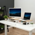 thumbnail image 3 of VIVO 39" Desktop Stand TV Monitor Riser, Light Wood Top, White Legs, 3 of 9