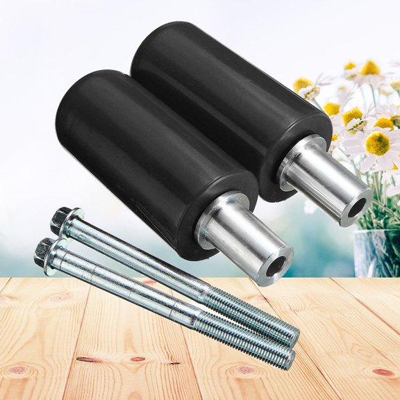 FESTFENDS Motorcycle Frame Sliders 2Pcs Black Crash Protectors for Motorbike Safety 4.72X0.79X0.79in