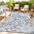 thumbnail image 1 of Findosom Waterproof Outdoor Rug 5' x 8' - Reversible Mandala Outdoor Plastic Straw Rug, Durable Foldable Patio Rug for RV, Deck, Balcony, B, 1 of 9