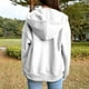 thumbnail image 5 of Chaqueta con capucha para mujer Moda Ligera Streetwear Chica de gran tamaño Beige 2xl Zulema Chaqueta con capucha para mujer, 5 of 8