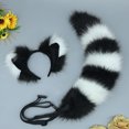 thumbnail image 2 of Biezeib Halloween Fox Costume Accessories Animal Fox Ears Headband and Tail Set Cat Wolf Cosplay Props for Adults, 2 of 5