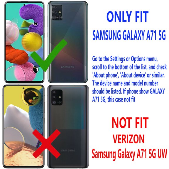 Samsung Galaxy A71 5G Case, Starshop Premium Leather Wallet Pocket Credit Card Slots-Brown