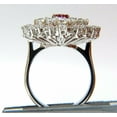 thumbnail image 5 of GIA Certified 6.01ct natural no heat supreme ruby diamonds cluster ring 18kt, 5 of 9