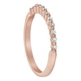 thumbnail image 4 of 14K Rose Gold Shared Prongs Semi Eternity Diamond Band Ring, 4 of 4