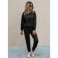 thumbnail image 2 of Conjunto de Jogger para Mujer PRETTYGARDEN Pantalones de Pijama Negro XL, 2 of 5