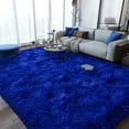 thumbnail image 2 of Conbriboy Rugs For Living Room 8x10ft Shaggy Living Room Plush Rug Bright Blue Carpet For Living Room Bedroom Dining Room Office Home Decor, 2 of 10