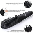 thumbnail image 2 of Mini Hair Straightening Brush, FARI Travel Hair Straightener Brush Dual Voltage Ionic Hot Comb with Travel Pouch, 2 of 7