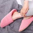thumbnail image 3 of Tnobhg 1 Pair Winter Slippers Unisex Couple Slippers Homewear Anti-slip Plush Soft Thick Warm Soft Thick Soles Slient Slide Flat Floor Shoes, 3 of 7