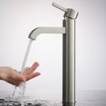 thumbnail image 3 of KRAUS Ramus Tall Vessel Bathroom Faucet, Satin Nickel Finish, 3 of 11