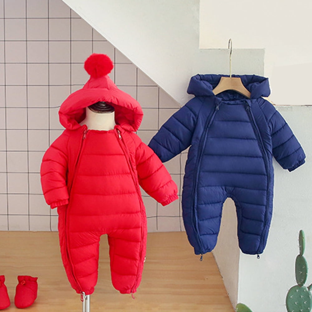 Gyratedream Newborn Baby Girl Boy Warm Hooded Snowsuit Outerwear Down Onesie Outwear