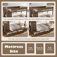 thumbnail image 4 of Bellemave Twin Over Twin Bunk Bed with 4 Storage Drawers and Wardrobe, Solid Wood Kids Bunk Beds Frame with Shelf, No Box Spring Needed (Brown), 4 of 9
