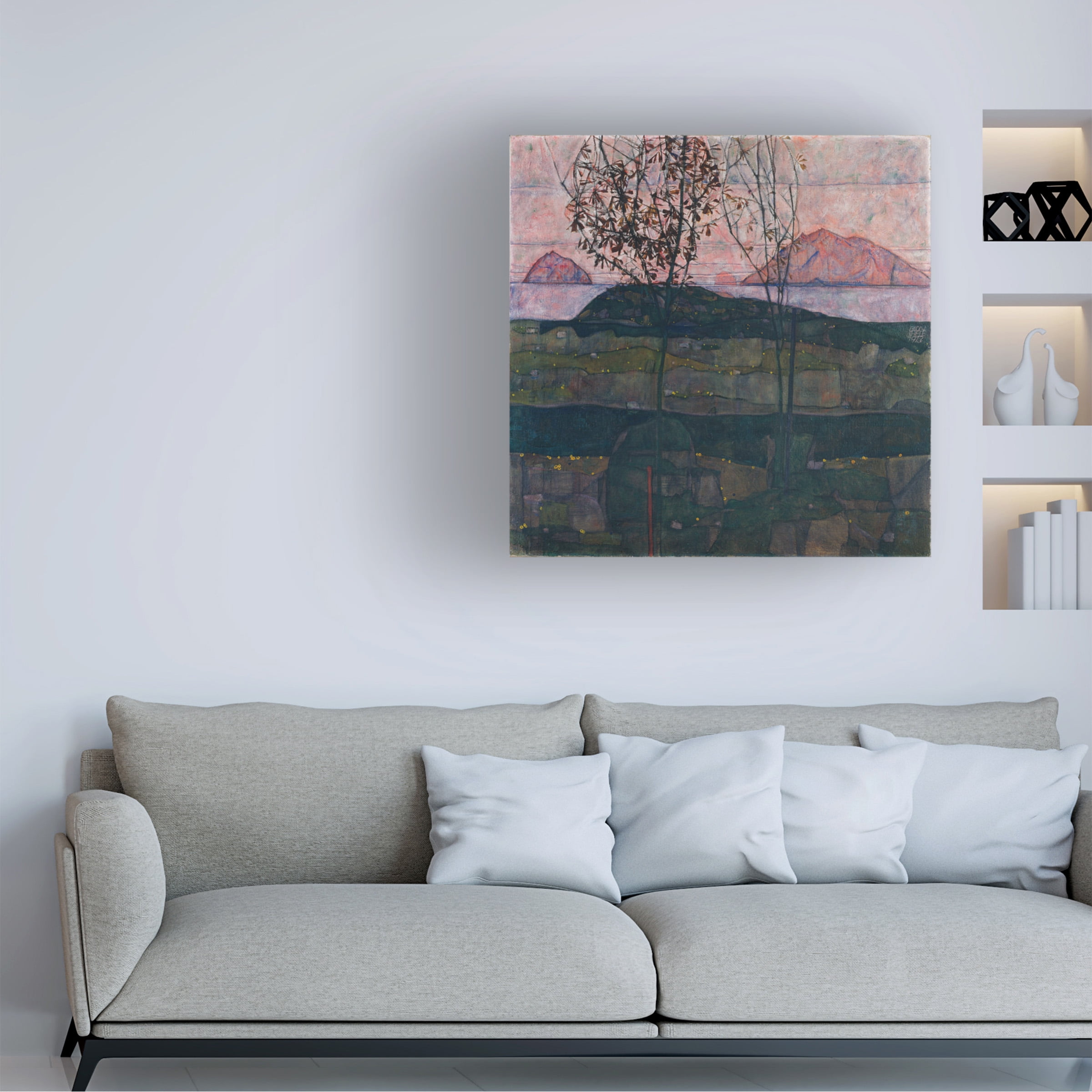 Egon Schiele 'Setting Sun' Canvas Art