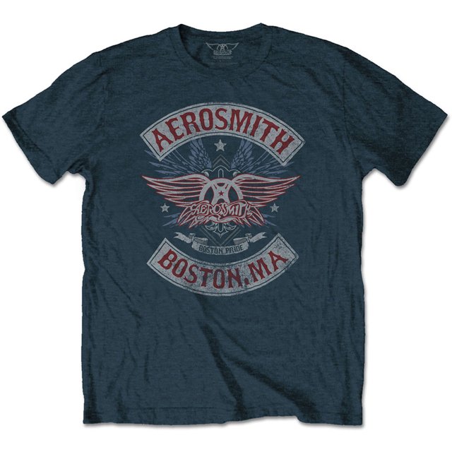 Aerosmith Adult Boston Pride Cotton T-Shirt