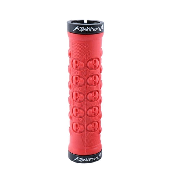 Puños de manillar de bicicleta Bloqueo de goma para bicicleta en puños antideslizantes Accesorios de repuesto para ciclismo - Colores seleccionados Rojo Macarena Puños de manillar de bicicleta