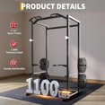 thumbnail image 4 of AKDSteel Heavy Duty Squat Rack Power Cage For Home Gym, 1100 Lb Capacity Power Rack With Pull-Up Bar, Dip Bars, Adjustable Spotters, j-Hooks, And Plate Storage, 4 of 8