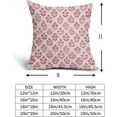 thumbnail image 5 of Hot Pink Floral Pillow Covers 20x20 Inch Set of 2, Vintage Flower Block Print Pattern Decorative Throw Pillowcases Outdoor Farmhouse Cushion Covers Spring Summer Rustic Sofa Couch Bed Decor, 5 of 6