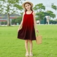 thumbnail image 5 of Bpmpbo Girls' Camisole Dress Summer Gradient Color Short Dress Sleeveless Loose Dress for 3 - 15 Years A Line Round Neck Daily Dress, 5 of 5