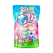 Scentos Scented Brightly Colored 12 0.8oz Cloud Sand Tubs - Great Party Favor, Ages 3+