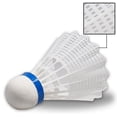 thumbnail image 2 of Mosiee 6Pcs Nylon Badminton Shuttlecock Birdies With Cork Wood Head Moderate Speed, 2 of 5