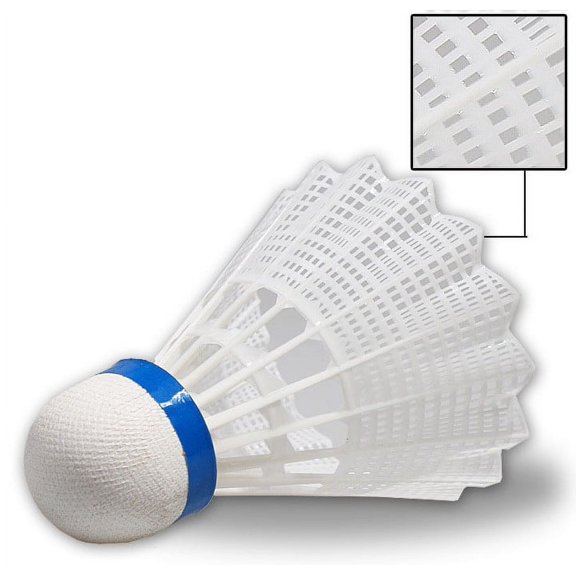 Beisidaer 6Pcs Nylon Badminton Shuttlecock Birdies With Cork Wood Head Moderate Speed
