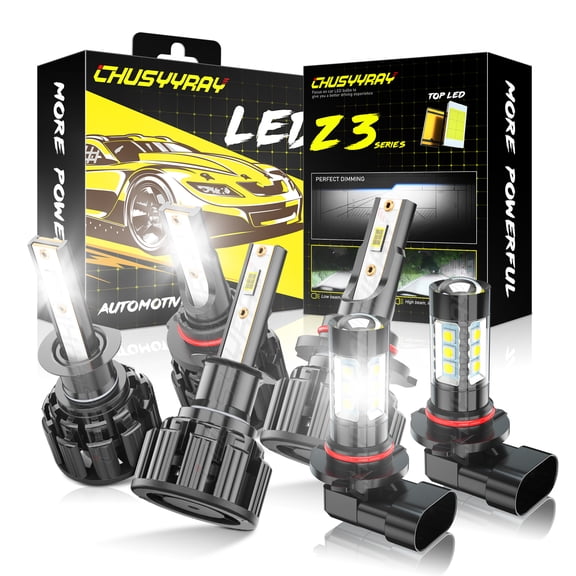 9005 H1 9006 LED Headlight Bulb Hi/Low Beam Fog Lights 6PC For Nissan Altima 2002-2004
