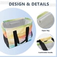 thumbnail image 4 of Summer Wave Reusable Grocery Bags with Handle Side Pocket Waterproof Shopping Portable Tote, 4 of 8