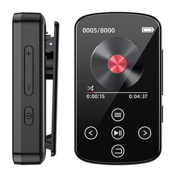 MP3 Player with Clip 1.5 inch Bluetooth 5.4 Music Player with FM Radio,64G TF Card