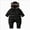 Black, variant on 6-12 Months Newborn Baby Winter Snowsuit Fleece Lined Hooded Footed Romper With Cute Bear Ears Infant Zipper Padded Jumpsuit One-Piece Footed Romper Newborn Gift