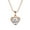 Rose Gold, variant on Cate & Chloe Amberly 18k White Gold Plated Heart Pendant Necklace with Swarovski Crystals for Women
